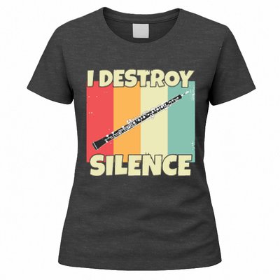 Funny Oboe Instrument I Destroy Silence For Oboe Women's T-Shirt