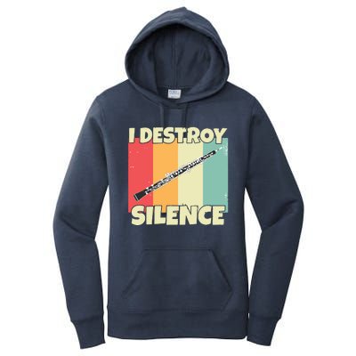 Funny Oboe Instrument I Destroy Silence For Oboe Women's Pullover Hoodie