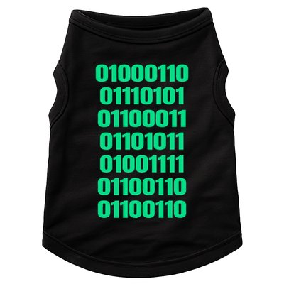 Fuck Off In Binary Code  Doggie Tank