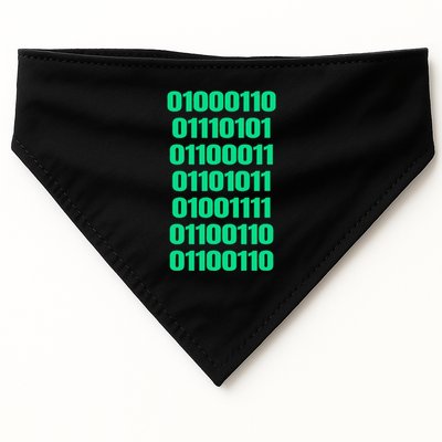 Fuck Off In Binary Code  USA-Made Doggie Bandana