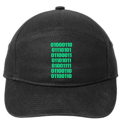 Fuck Off In Binary Code  7-Panel Snapback Hat