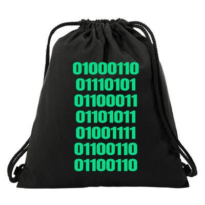 Fuck Off In Binary Code  Drawstring Bag