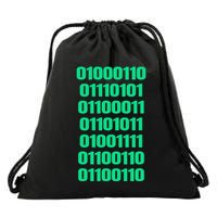 Fuck Off In Binary Code  Drawstring Bag