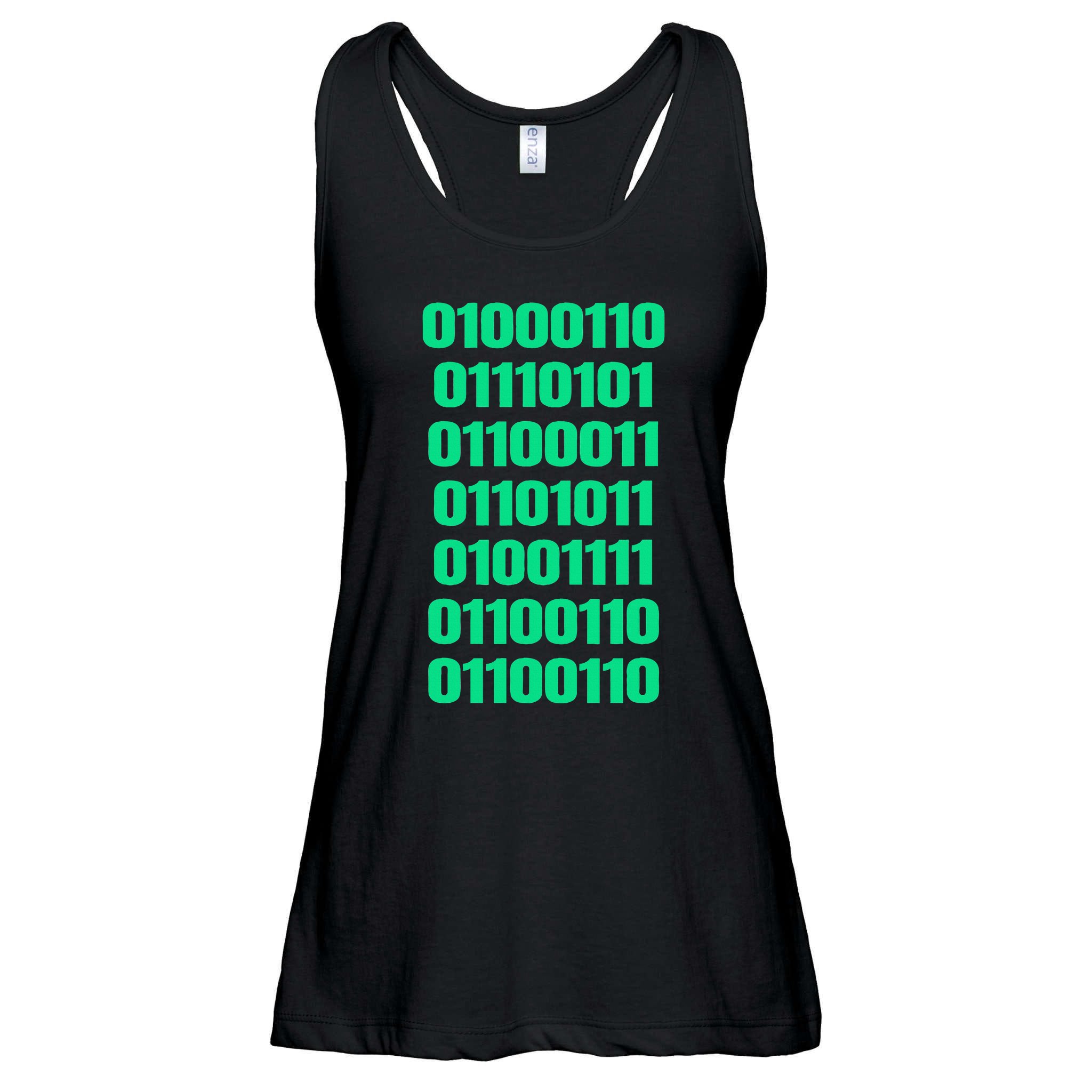 Fuck Off In Binary Code  Ladies Essential Flowy Tank