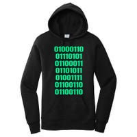 Fuck Off In Binary Code  Women's Pullover Hoodie