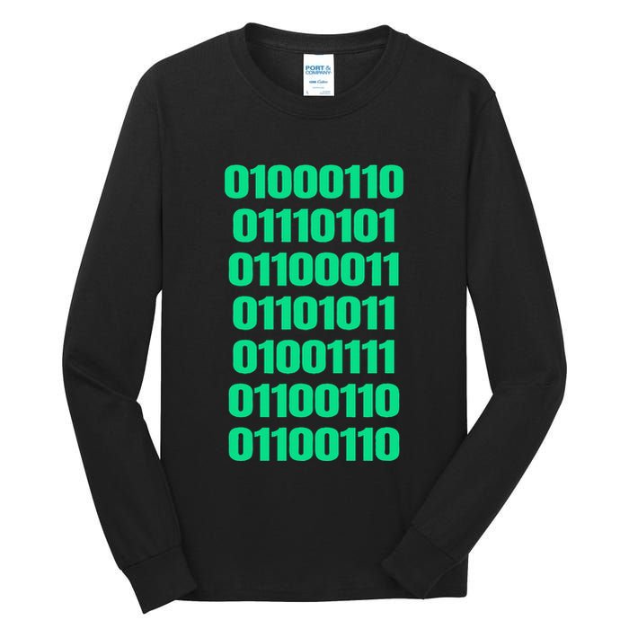 Fuck Off In Binary Code  Tall Long Sleeve T-Shirt