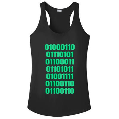 Fuck Off In Binary Code  Ladies PosiCharge Competitor Racerback Tank