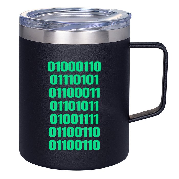 Fuck Off In Binary Code  12oz Stainless Steel Coffee Mug