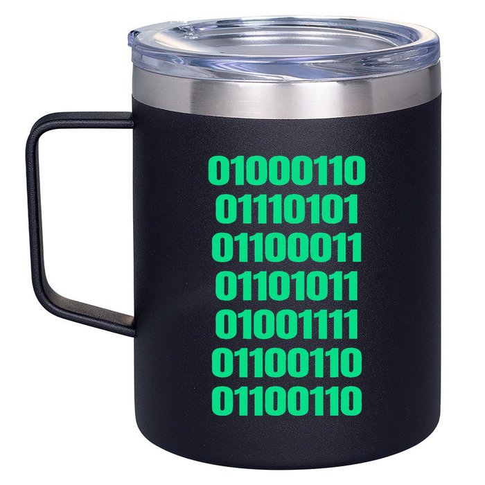 Fuck Off In Binary Code  12oz Stainless Steel Coffee Mug