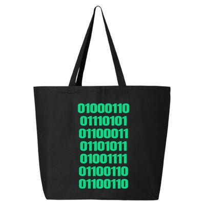 Fuck Off In Binary Code  25L Jumbo Tote