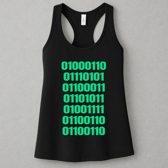 Fuck Off In Binary Code  Womens Tank Top