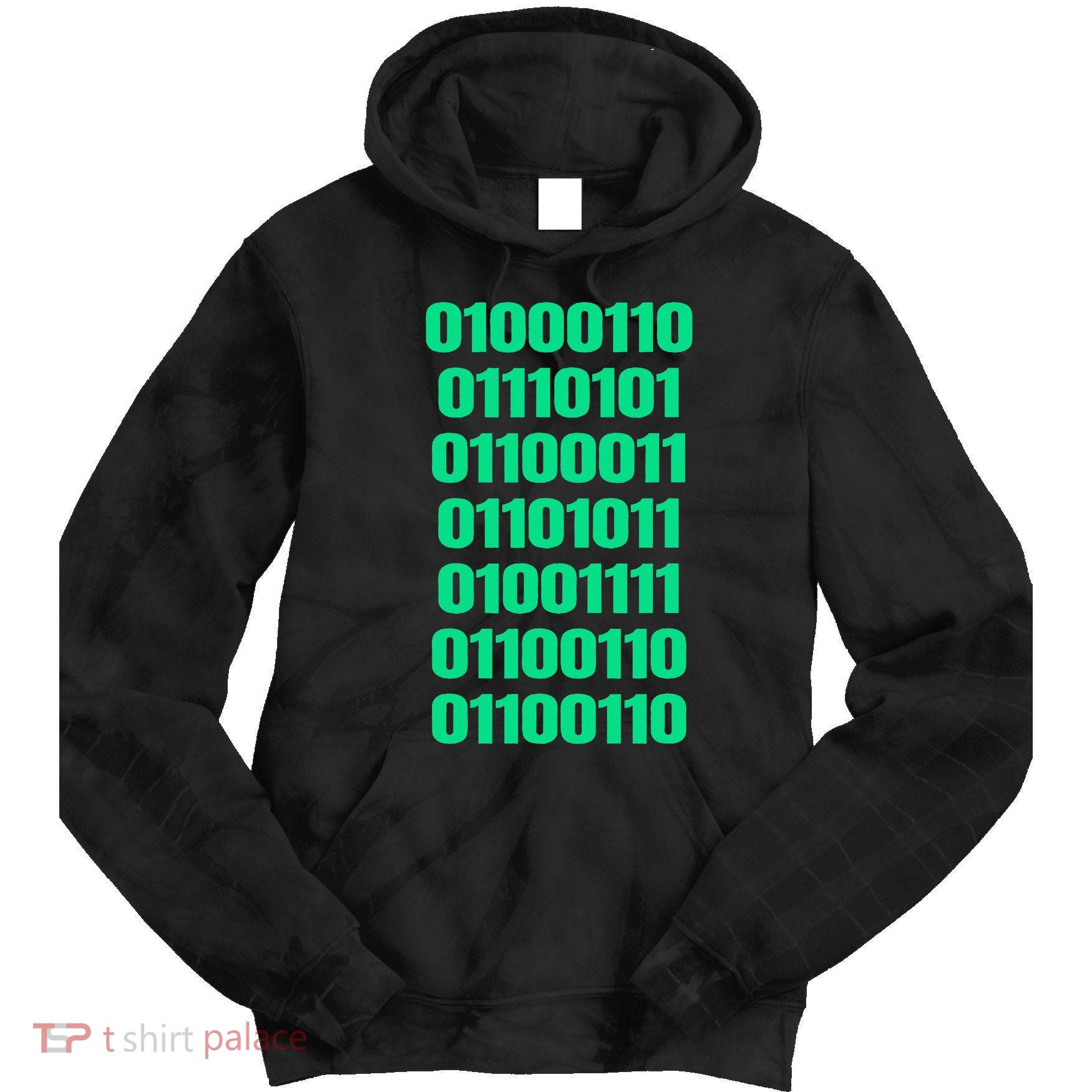 Fuck Off In Binary Code  Tie Dye Hoodie