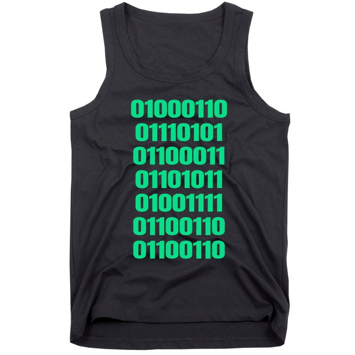 Fuck Off In Binary Code  Tank Top