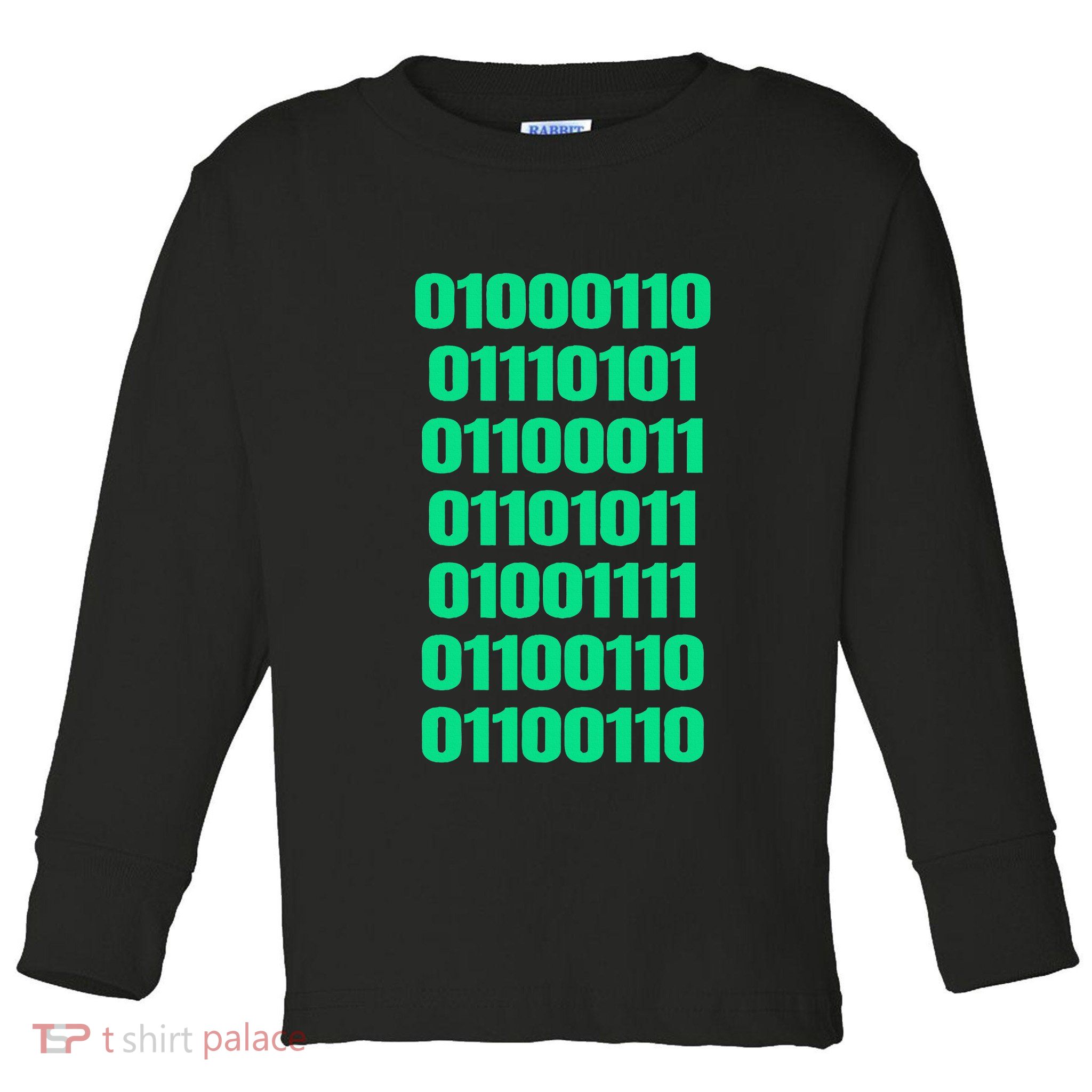 Fuck Off In Binary Code  Toddler Long Sleeve Shirt