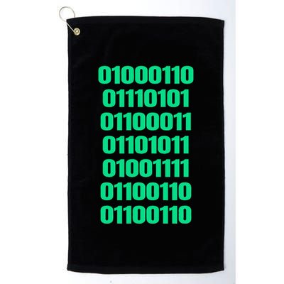 Fuck Off In Binary Code  Golf Towel