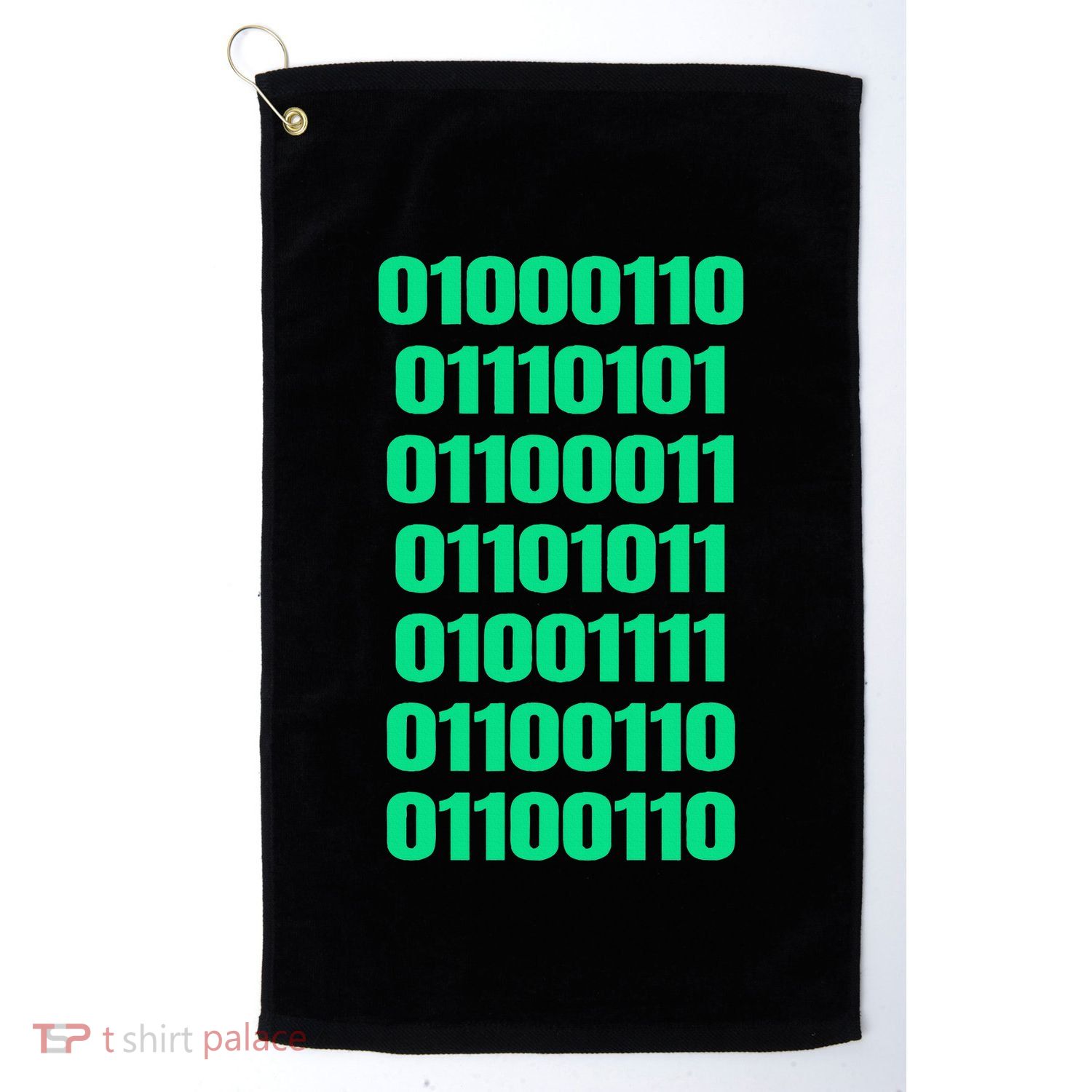 Fuck Off In Binary Code  Golf Towel