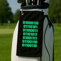 Fuck Off In Binary Code  Golf Towel
