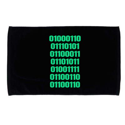Fuck Off In Binary Code  Microfiber Hand Towel