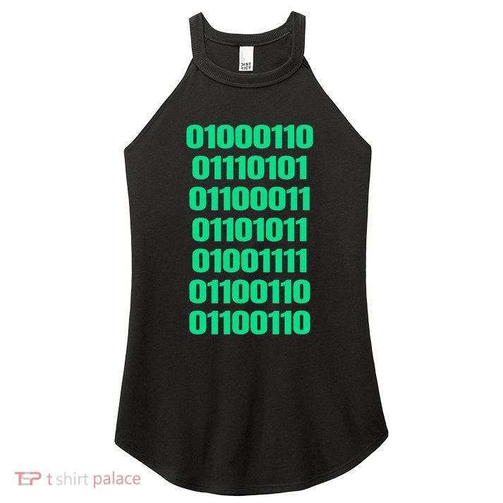 Fuck Off In Binary Code  Women's Perfect Tri Rocker Tank