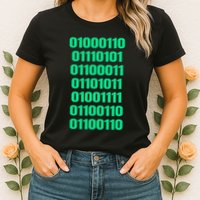 Fuck Off In Binary Code  Womens T-Shirt
