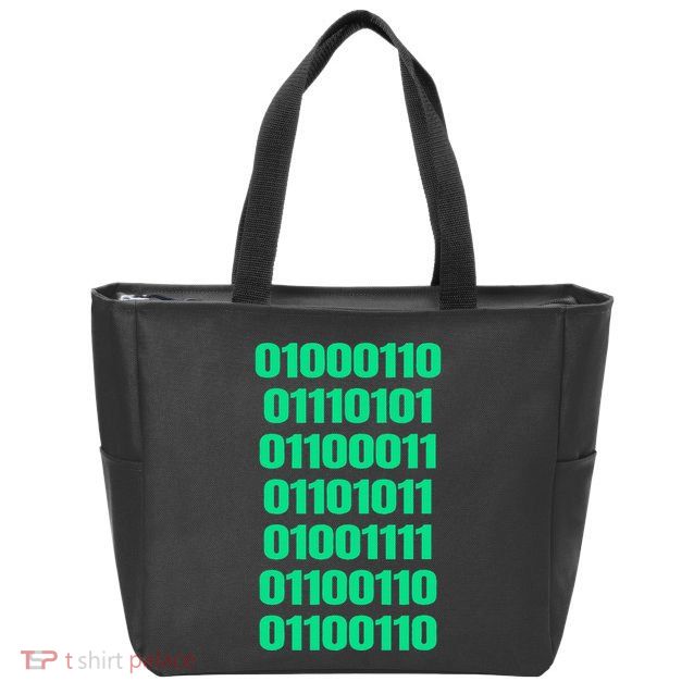 Fuck Off In Binary Code  Zip Tote Bag