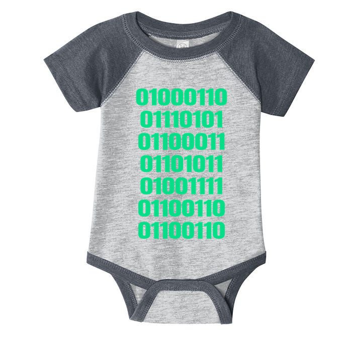 Fuck Off In Binary Code  Infant Baby Jersey Bodysuit