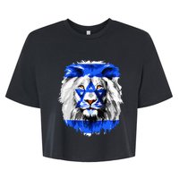 Flag of Israel lion Jewish Israel Flag Bella+Canvas Jersey Crop Tee