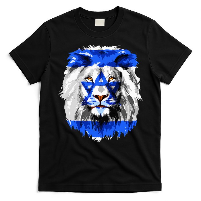 Flag of Israel lion Jewish Israel Flag T-Shirt