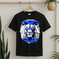 Flag of Israel lion Jewish Israel Flag T-Shirt