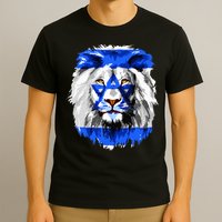 Flag of Israel lion Jewish Israel Flag T-Shirt