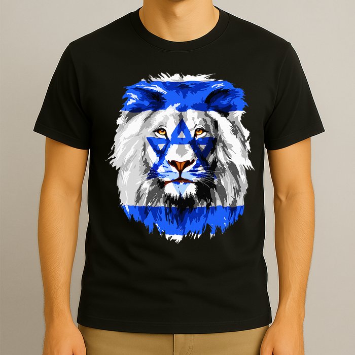 Flag of Israel lion Jewish Israel Flag T-Shirt