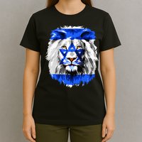 Flag of Israel lion Jewish Israel Flag T-Shirt
