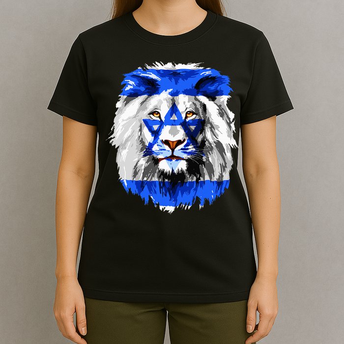 Flag of Israel lion Jewish Israel Flag T-Shirt