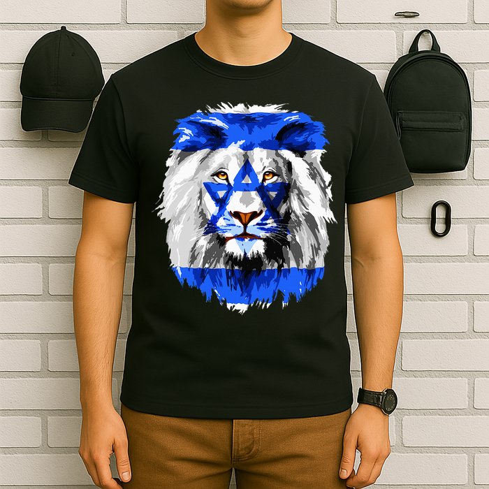 Flag of Israel lion Jewish Israel Flag T-Shirt