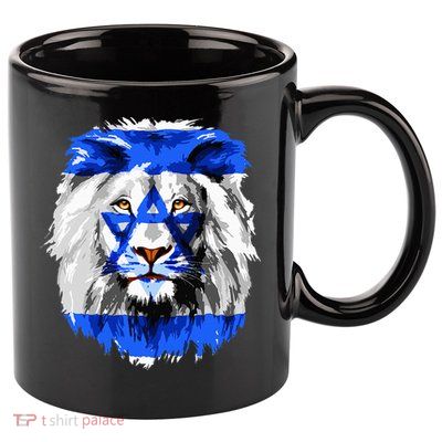 Flag of Israel lion Jewish Israel Flag 11oz C Handle Ceramic Mug