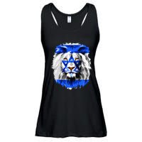 Flag of Israel lion Jewish Israel Flag Ladies Essential Flowy Tank