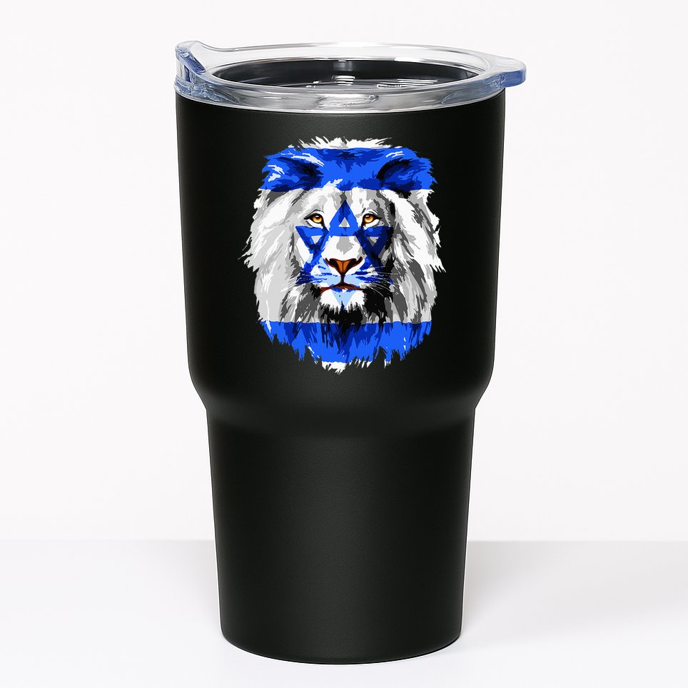 Flag of Israel lion Jewish Israel Flag Tumbler