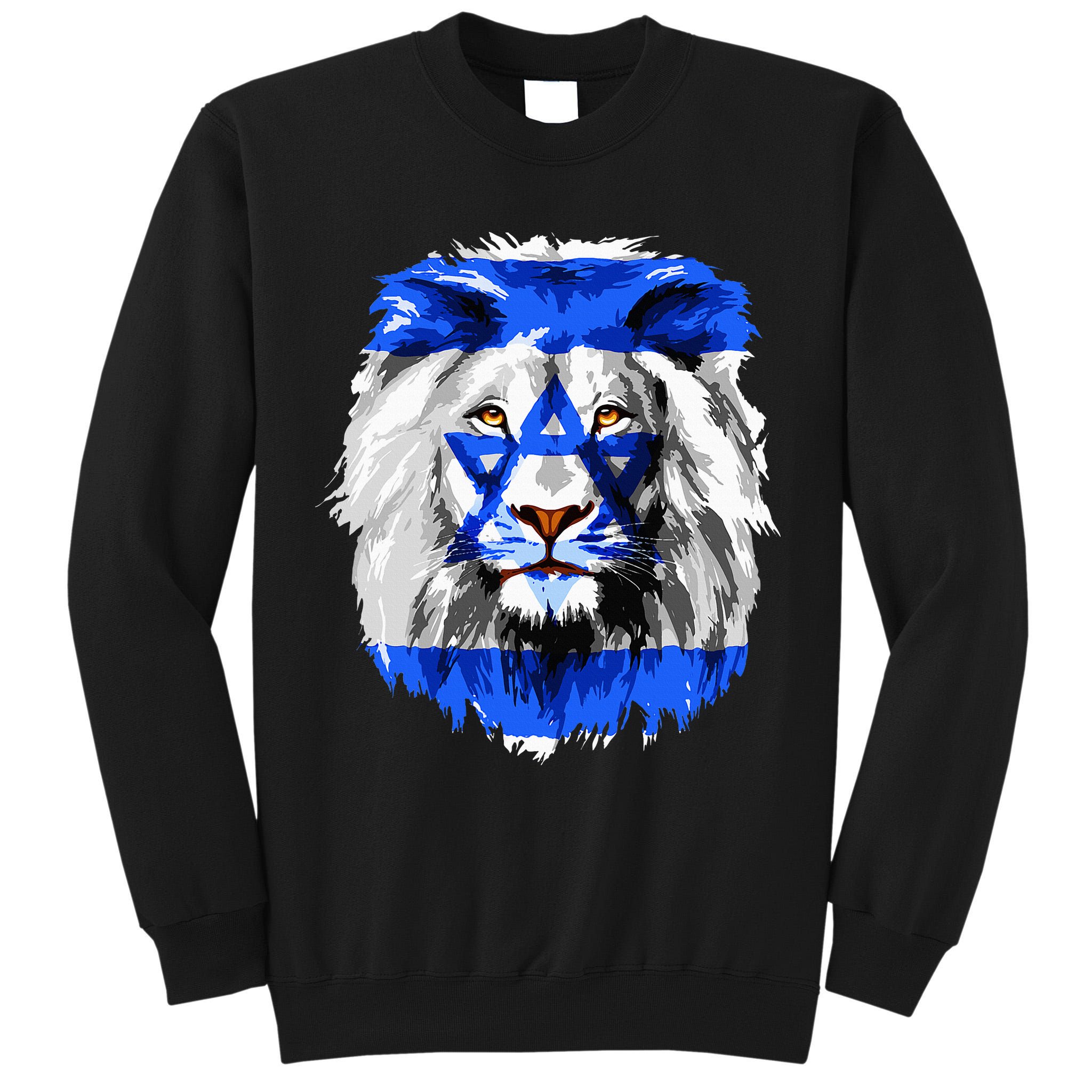 Flag of Israel lion Jewish Israel Flag Tall Sweatshirt