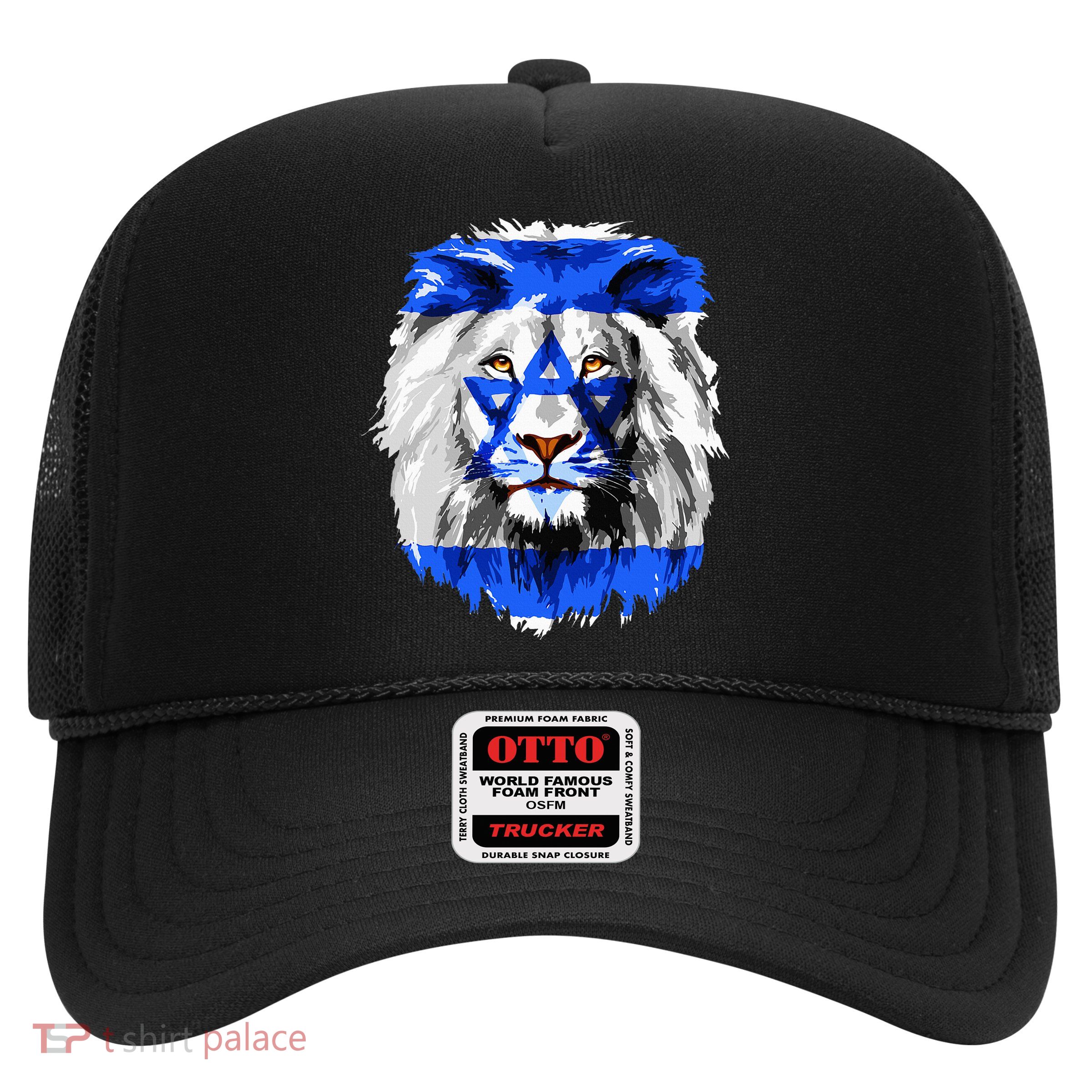 Flag of Israel lion Jewish Israel Flag Trucker Hat