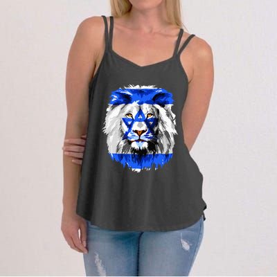 Flag of Israel lion Jewish Israel Flag Women's Strappy Tank