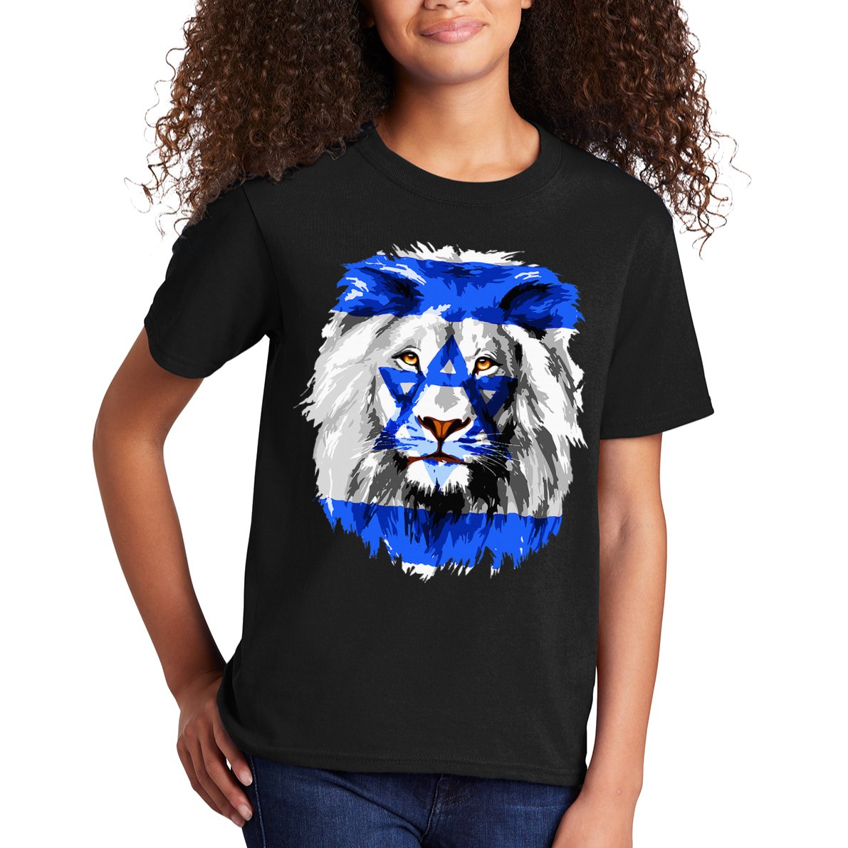 Flag of Israel lion Jewish Israel Flag Kids T-Shirt