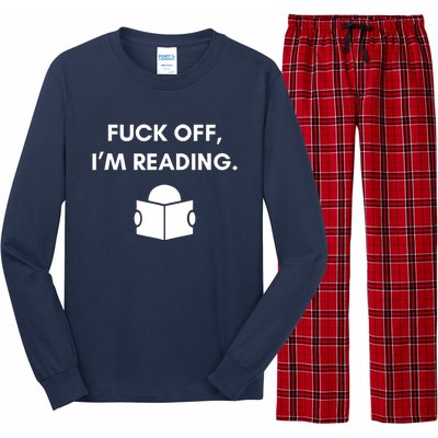 Fuck Off I'm Reading Funny Book Lover Librarian Student Gift Long Sleeve Pajama Set