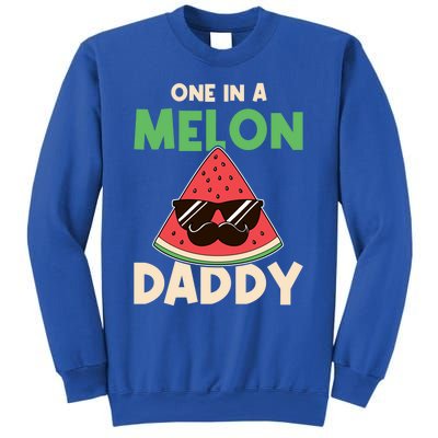 Fun One In A Melon Daddy Fathers Birthday Party Day Matching Gift Sweatshirt