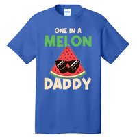 Fun One In A Melon Daddy Fathers Birthday Party Day Matching Gift Tall T-Shirt