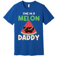 Fun One In A Melon Daddy Fathers Birthday Party Day Matching Gift Premium T-Shirt