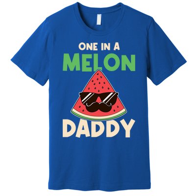 Fun One In A Melon Daddy Fathers Birthday Party Day Matching Gift Premium T-Shirt