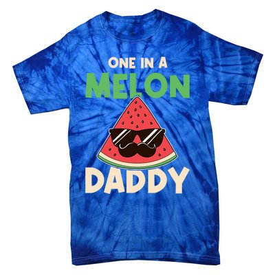 Fun One In A Melon Daddy Fathers Birthday Party Day Matching Gift Tie-Dye T-Shirt