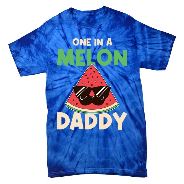 Fun One In A Melon Daddy Fathers Birthday Party Day Matching Gift Tie-Dye T-Shirt