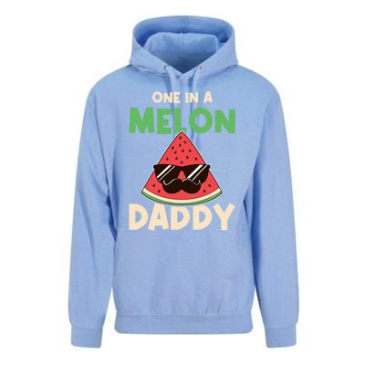 Fun One In A Melon Daddy Fathers Birthday Party Day Matching Gift Unisex Surf Hoodie