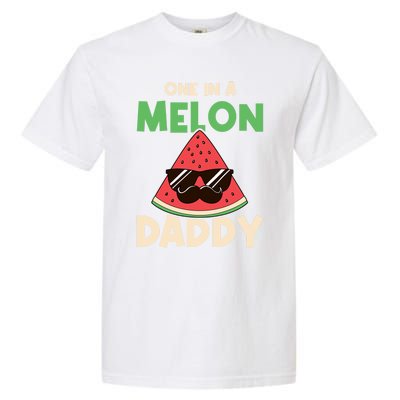 Fun One In A Melon Daddy Fathers Birthday Party Day Matching Gift Garment-Dyed Heavyweight T-Shirt